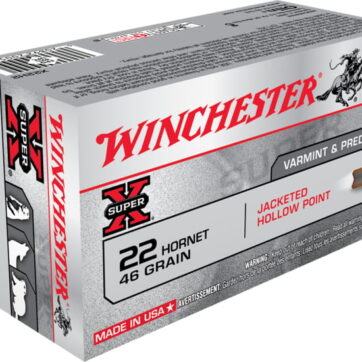 Winchester SUPER-X RIFLE .22 Hornet 46 grain Jacketed Hollow Point
